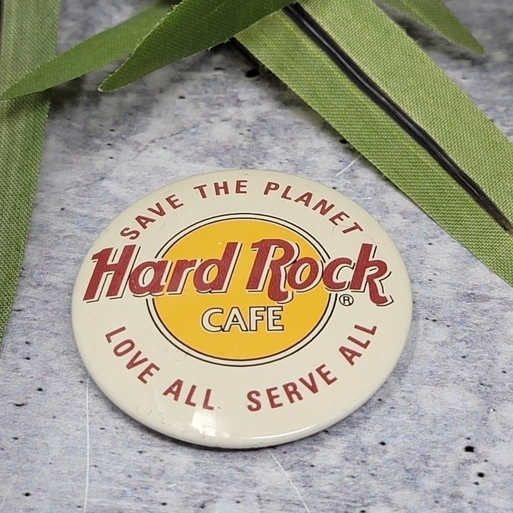 Hard Rock Cafe | Save The Planet Love All Serve All Button Pin